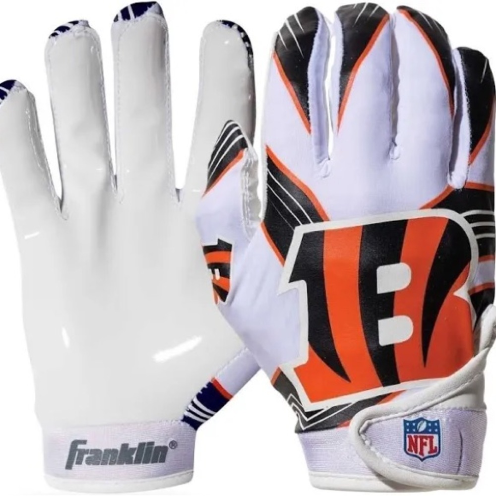 Youth NFL Cincinnati Bengals Football Receiver Gloves XS-Small